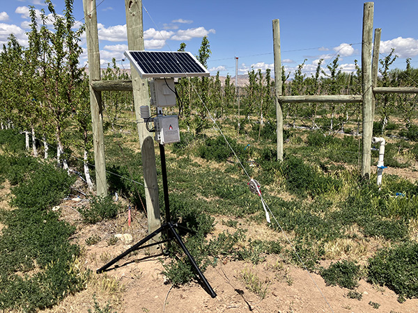 Photo of air monitoring box on Colorado farm.