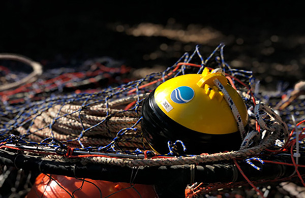 An water buoy device attached to a fishing net