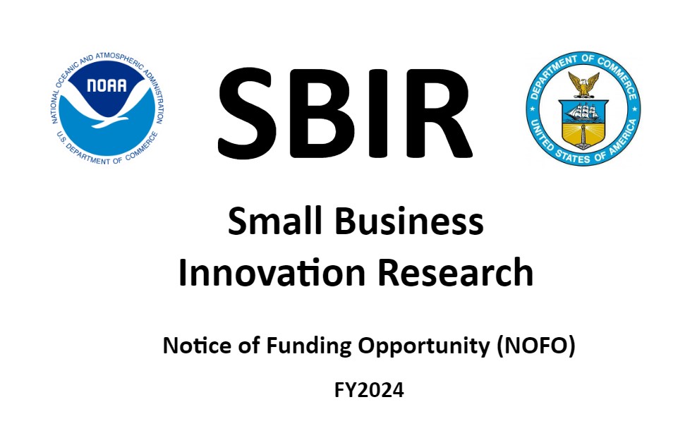 Banner with SBIR SMALL BUSINESS INNOVATION RESEARCH NOTICE OF FUNDING OPPORTUNITY FY2024
